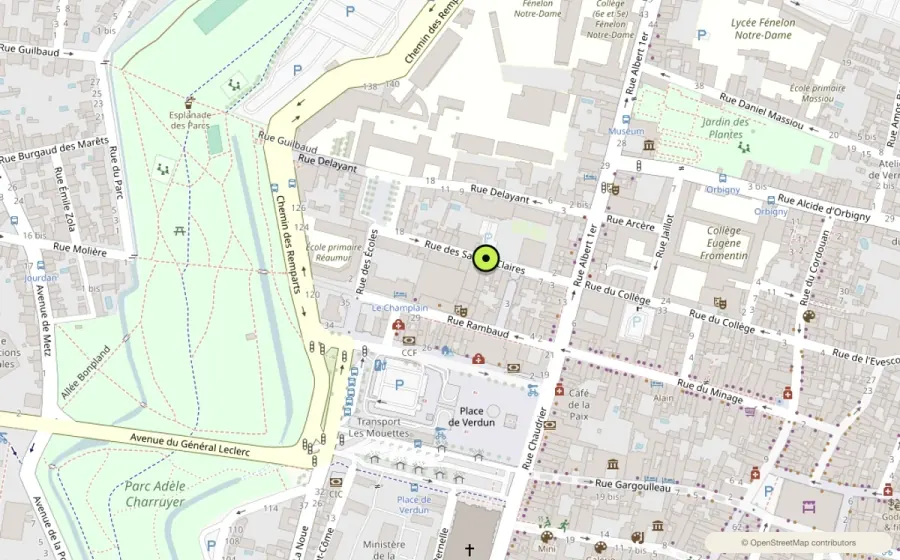 Plan du quartier autour du 19 rue Albert 1er à La Rochelle